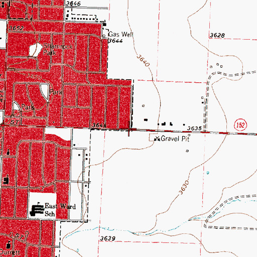 Topographic Map of First Street Church of Christ, TX