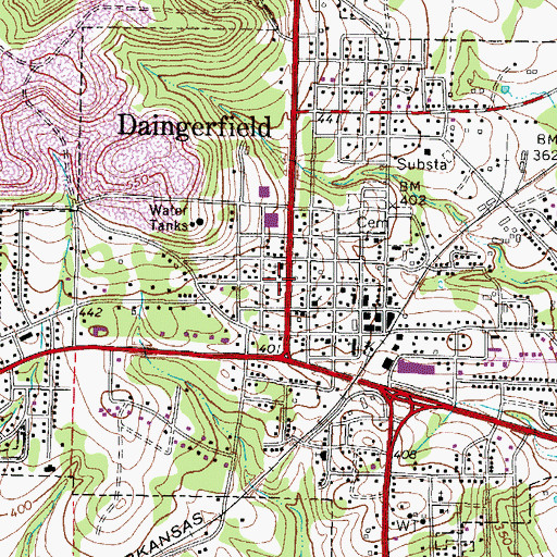 Topographic Map of Presbyterian Church Cumberland, TX