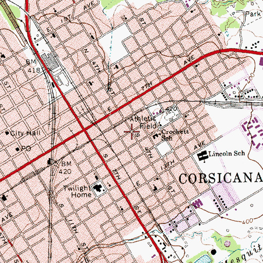 Topographic Map of Bethel Temple Apostolic Church, TX