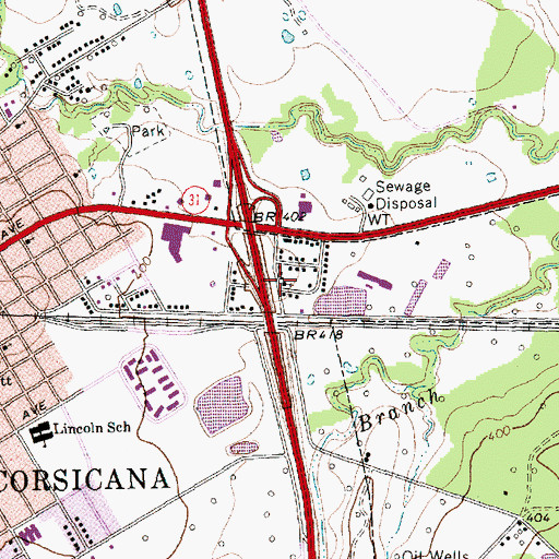 Topographic Map of Bethany Baptist Church, TX