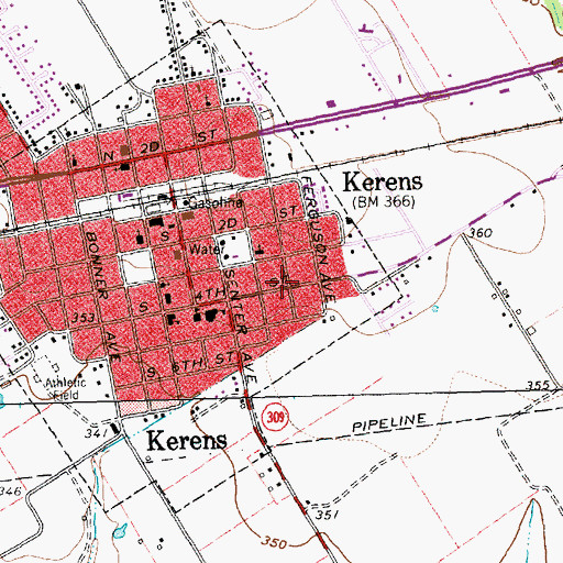 Topographic Map of New Hope Baptist Church, TX