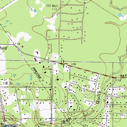 Topographic Map of Spring Creek Baptist Church, TX