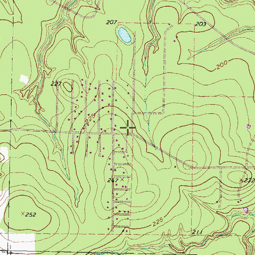 Topographic Map of Walnut Creek Baptist Church, TX