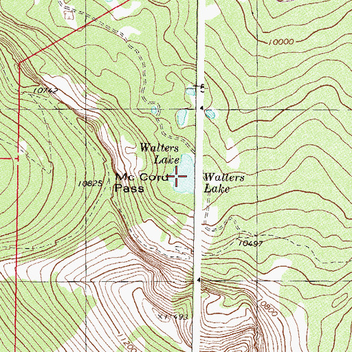Topographic Map of Walters Lake, CO