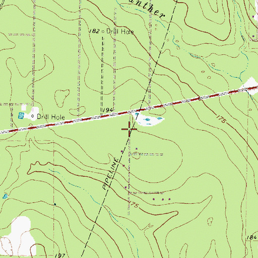 Topographic Map of Church of Christ in Montgomery County, TX