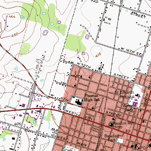 Topographic Map of North Orchard Street Church of Christ, TX
