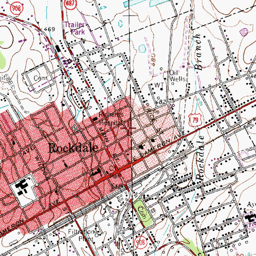 Topographic Map of Saint Thomas Episcopal Church, TX