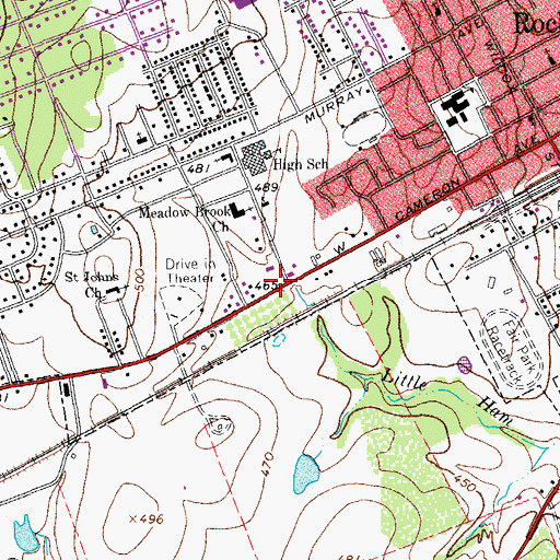 Topographic Map of First United Pentecostal Church, TX