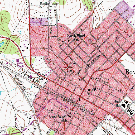 Topographic Map of Hispanic Baptist Mission Church, TX