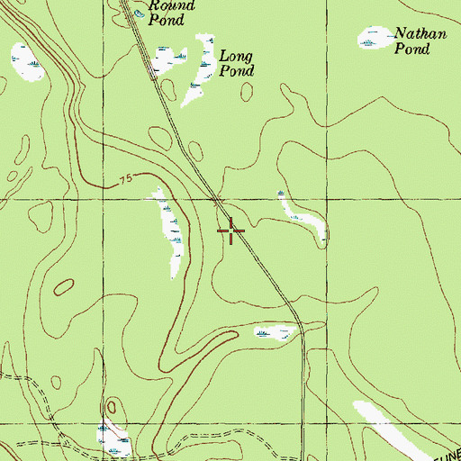 Topographic Map of Pinecrest Assembly of God Church, TX