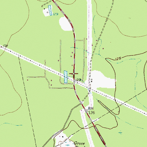 Topographic Map of Fellowship Baptist Church, TX