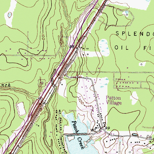 Topographic Map of First Baptist Church of Patton Lakes, TX
