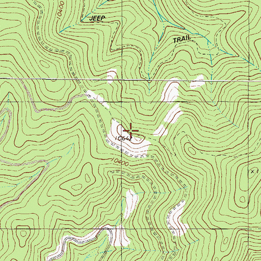 Topographic Map of Keyser Divide Trail, CO