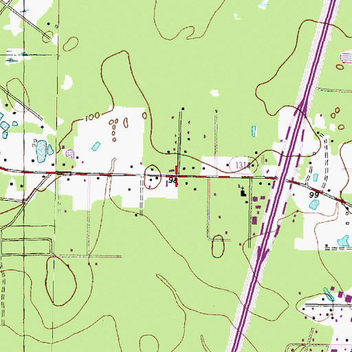 Topographic Map of First Baptist Church of Porter, TX