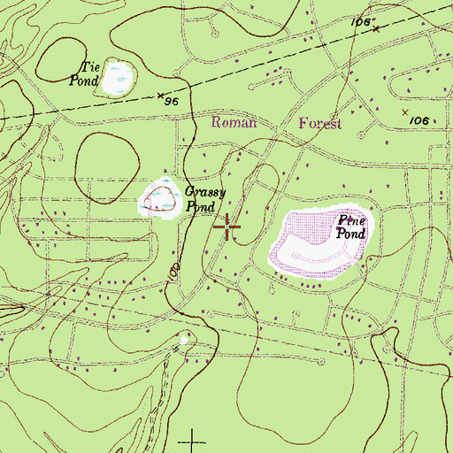 Topographic Map of Forestwood Baptist Church, TX