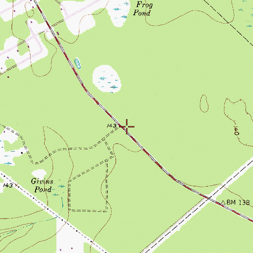 Topographic Map of Foundation Baptist Church, TX