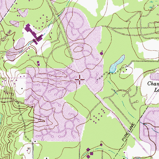 Topographic Map of Primera Iglesia Bautista de Woodlands Church, TX
