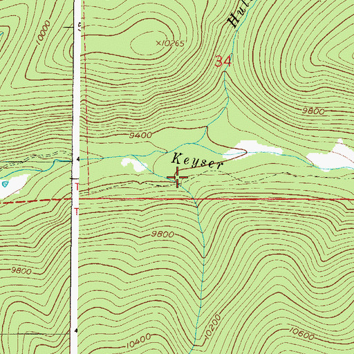 Topographic Map of Horseshoe and Idlewild Trail, CO
