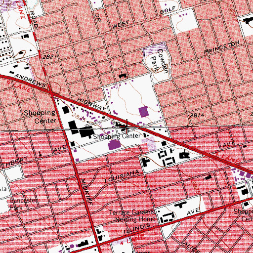 Topographic Map of Fellowship Community Church, TX