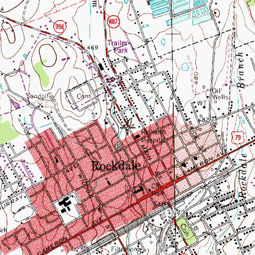 Topographic Map of Primera Iglesia Bautista Church, TX