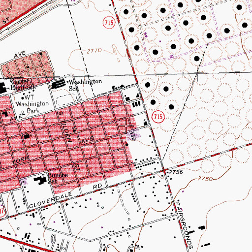 Topographic Map of Greater New Hope Baptist Church, TX