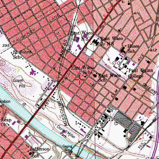 Topographic Map of Mount Zion Church, TX