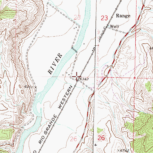 Topographic Map of Range, CO