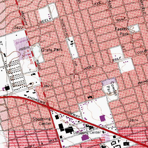 Topographic Map of Saint Pauls Anglican Church, TX