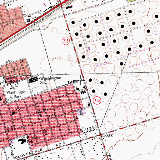 Topographic Map of Faith Tabernacle Apostolic Church, TX
