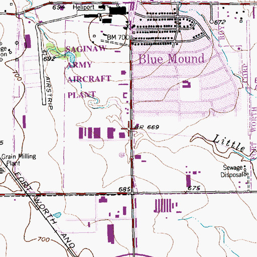 Topographic Map of Friendship Missionary Baptist Church, TX