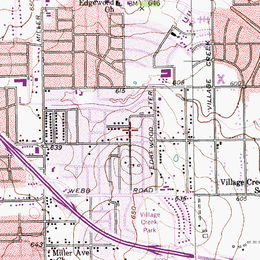 Topographic Map of Galatian Baptist Church, TX