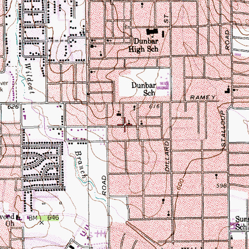 Topographic Map of Greater Eleazar Baptist Church, TX