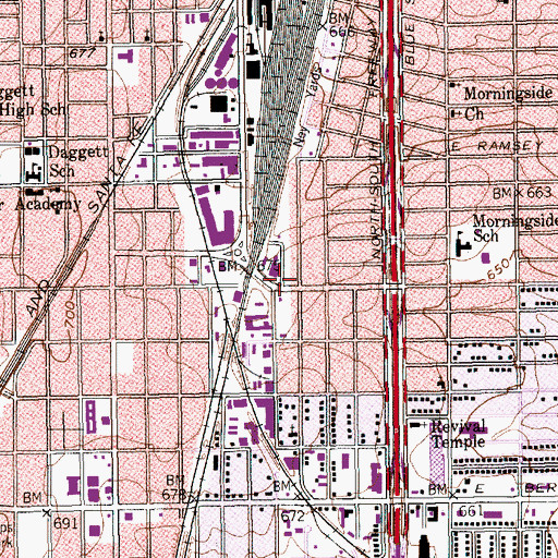 Topographic Map of Greater First Missionary Baptist Church, TX