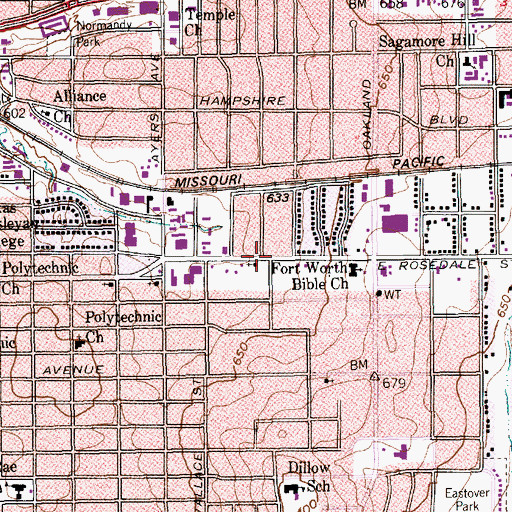 Topographic Map of Greater New Hope Missionary Baptist Church, TX