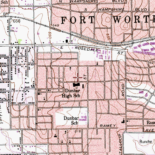 Topographic Map of Greater Saint Mark Missionary Baptist Church, TX