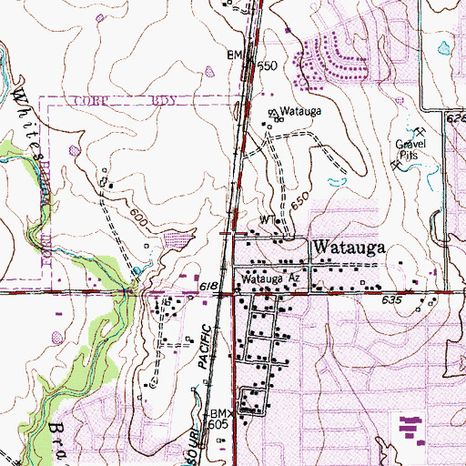 Topographic Map of Fellowship Baptist Church of the Parks, TX
