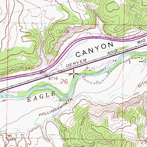 Topographic Map of Warren Ditch, CO
