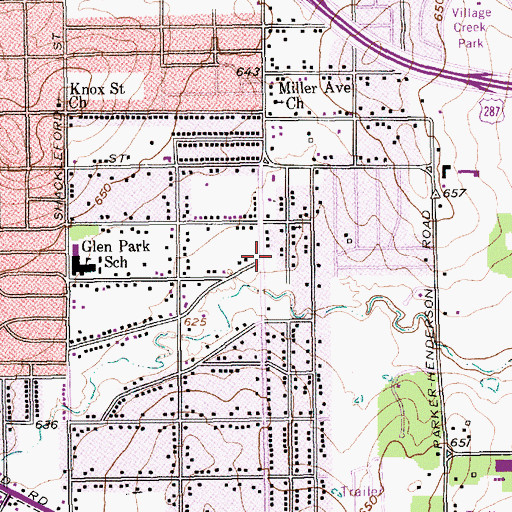 Topographic Map of First Missionary Baptist Church, TX