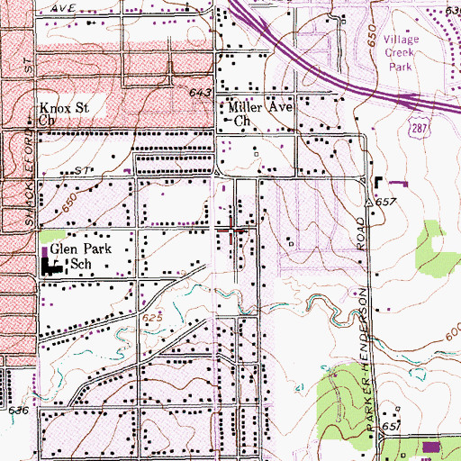 Topographic Map of First Riverside Missionary Baptist Church, TX
