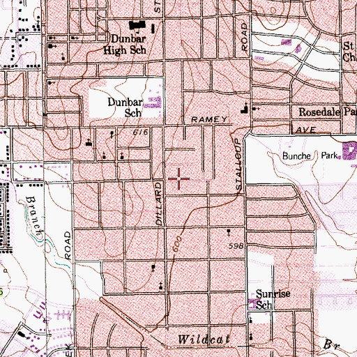 Topographic Map of First Timothy Missionary Baptist Church, TX