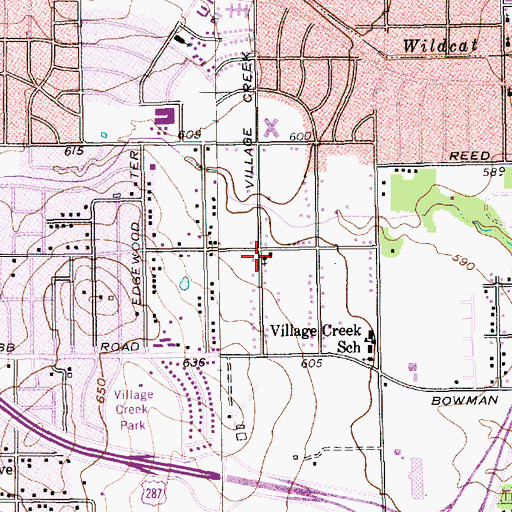Topographic Map of Forest Hill Missionary Baptist Church, TX