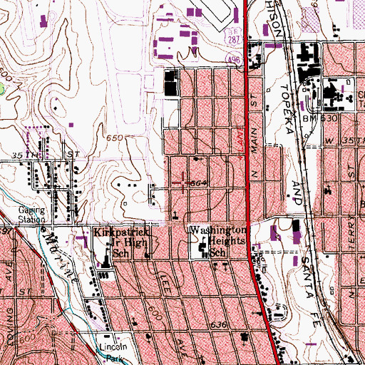 Topographic Map of Fort Worth American Indian Baptist Mission Church, TX