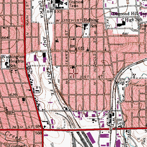 Topographic Map of Fostepco Heights Baptist Church, TX