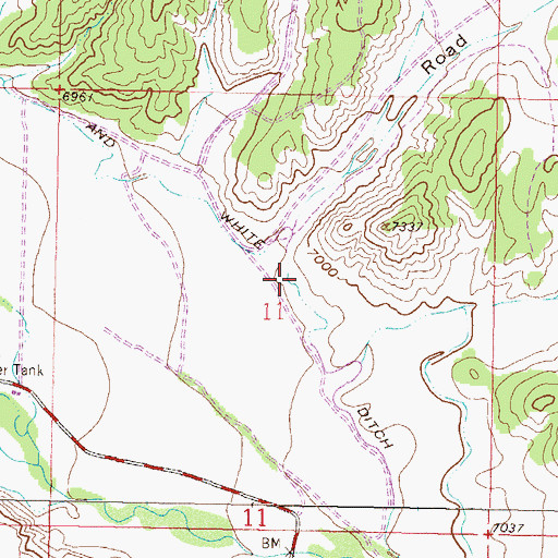 Topographic Map of Love and White Ditch, CO