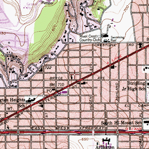 Topographic Map of Connell Baptist Church, TX
