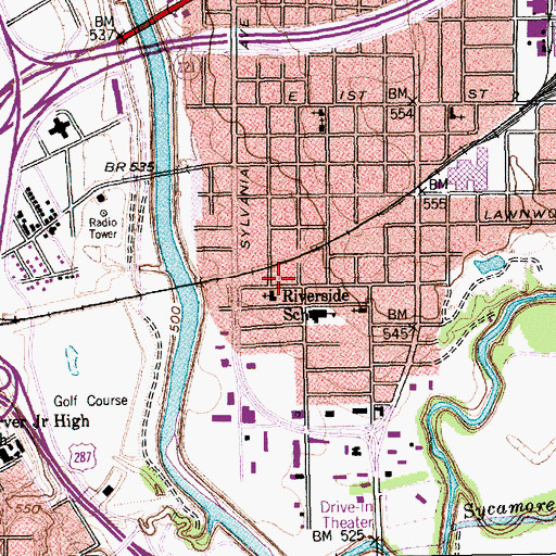 Topographic Map of Corinth Baptist Church, TX