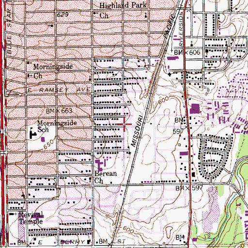 Topographic Map of David Chapel Baptist Church, TX