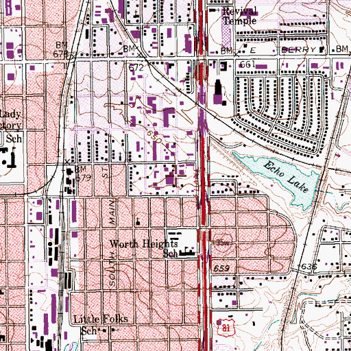 Topographic Map of Eagles Nest Missionary Baptist Church, TX