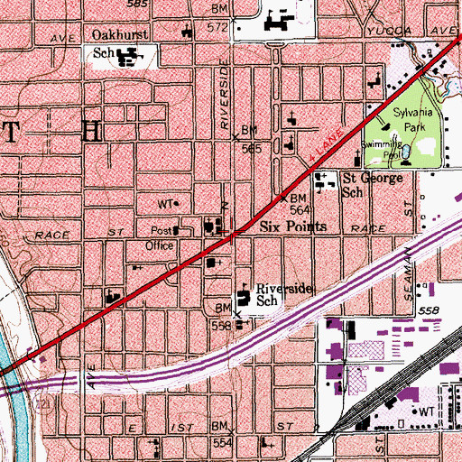 Topographic Map of Rockwood Park Assembly of God Church, TX