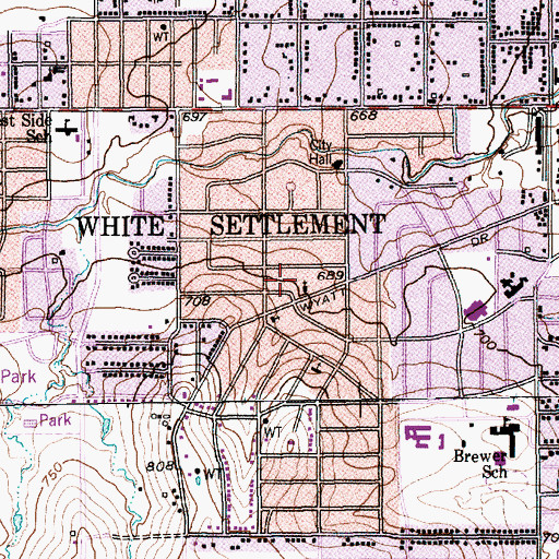 Topographic Map of Sanctuary of Praise Assembly of God Church, TX